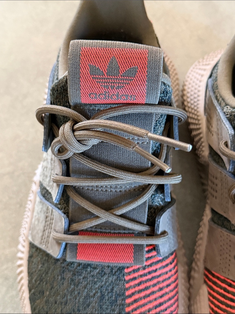 Adidas Athletic Olive Green Prophere Sneakers with Pink Accent size 6 - Picture 5 of 8